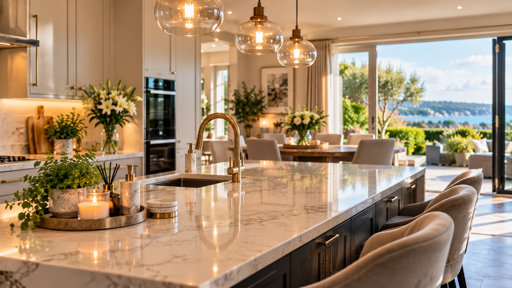 Beautiful bright and welcoming spotless kitchen